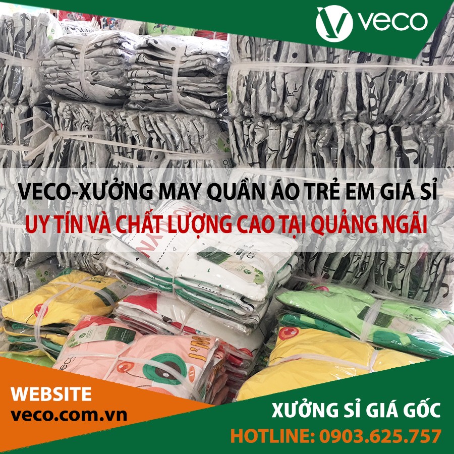 Veco-Xưởng may quần áo trẻ em giá sỉ tại Quảng Ngãi